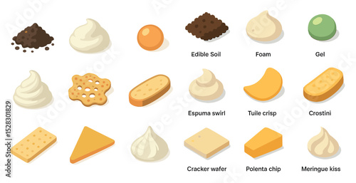 Culinary delights: edible soil, espuma swirl, and gourmet crisps for unique dishes