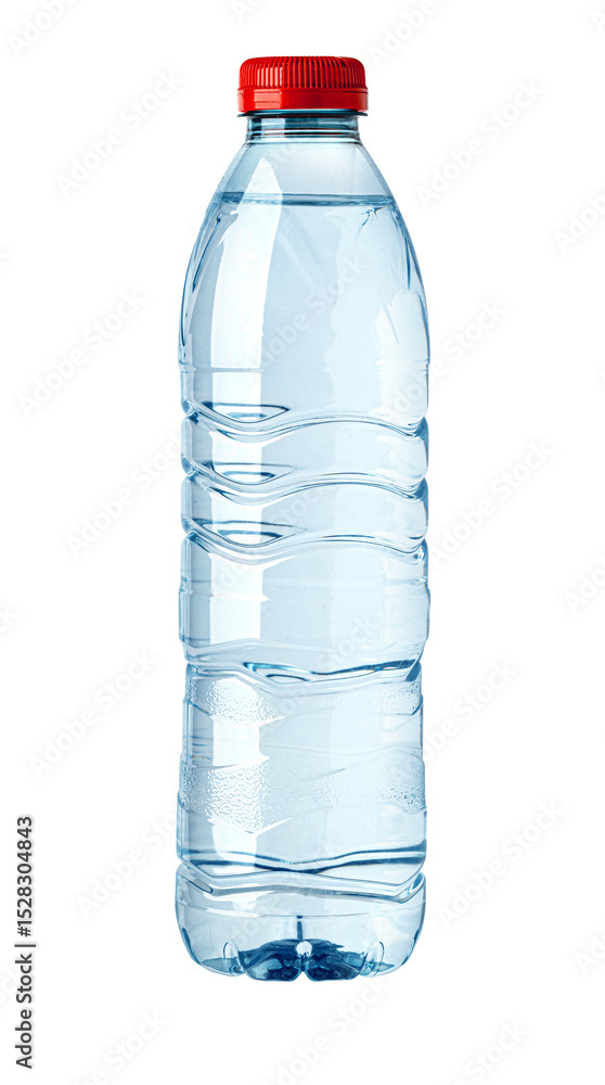 Small plastic water bottle isolated on white background with clipping path Small plastic water bottle isolated on white background with clipping path