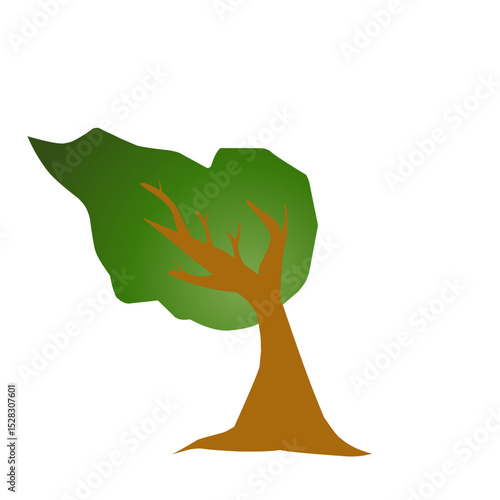 Stylized arboreal representation against a stark void showcasing nature's form