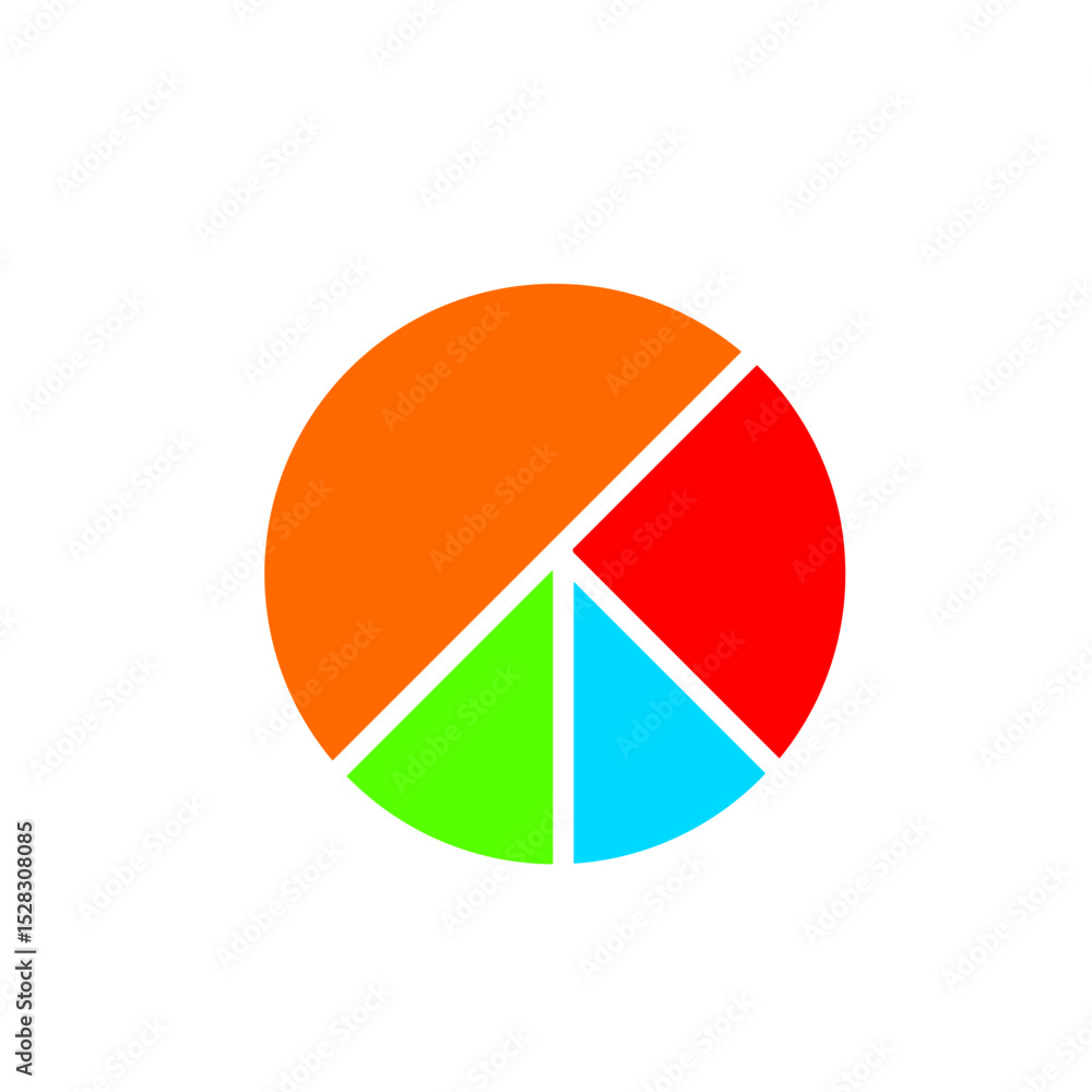 Vibrant sectoral representation: A conceptual pie chart on a dark background Vibrant sectoral representation: A conceptual pie chart on a dark background