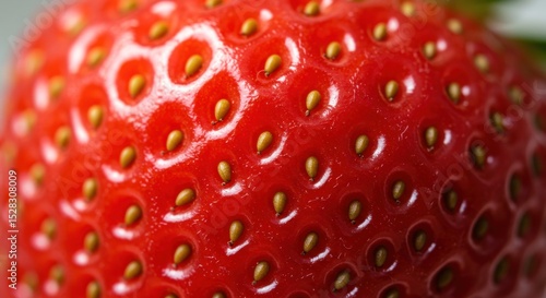 Wallpaper Mural Closeup of red strawberry fruit texture Torontodigital.ca