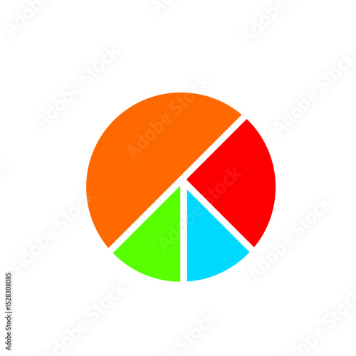 Free Download Vibrant sectoral representation: A conceptual pie chart on a dark background - GFXLoad