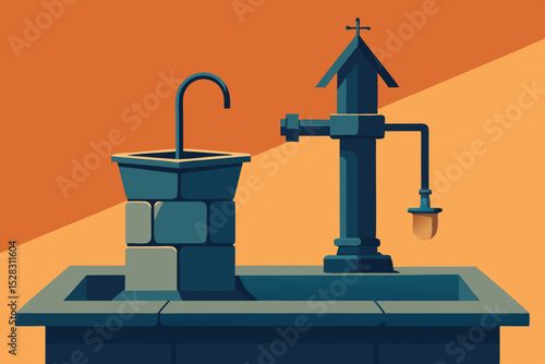 illustration of a column with a cross