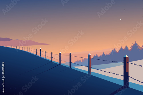 sunrise over the river