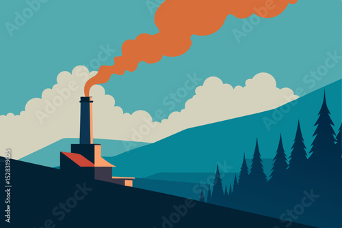 smoke from chimney