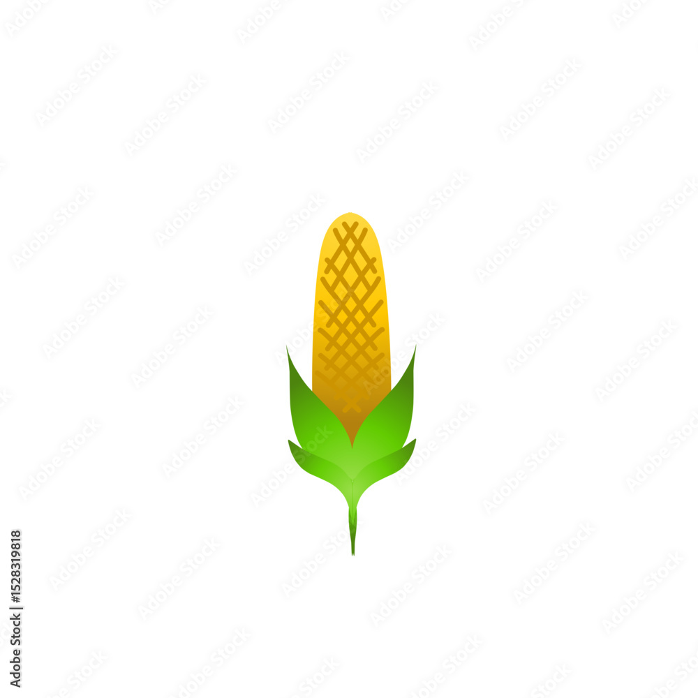 Obraz premium Stylized corn illustration on dark backdrop symbolizing agricultural simplicity