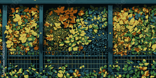Understanding compost layers with a flat vector illustration demonstrating different stages of organic material decomposition