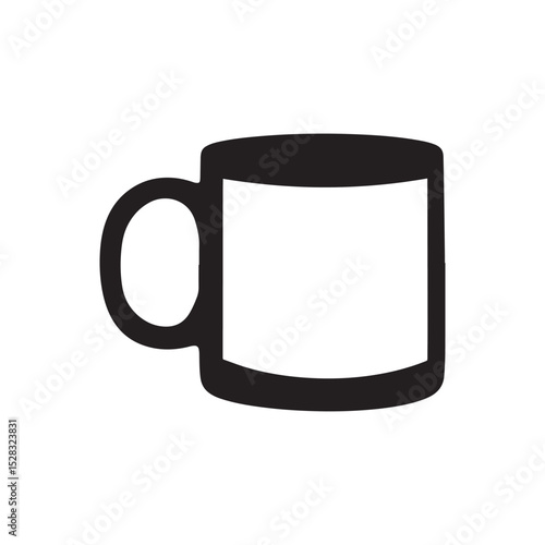 black cup of coffee silhouette 