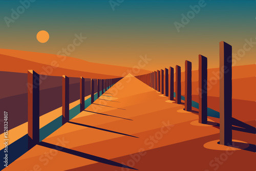 sunset on the pier