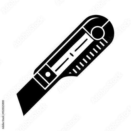Utility knife icon in simple vector style