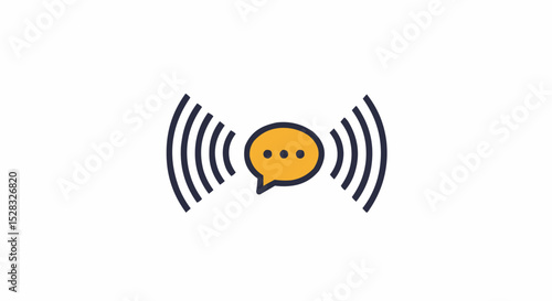 vector illustration of voice message 