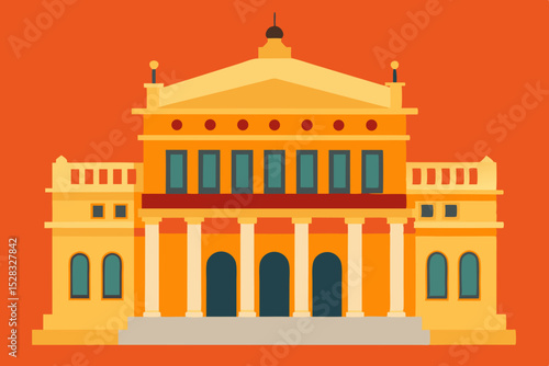 A Beautiful Classical Opera House Interior With Elegant Decor And A View Of The Stage