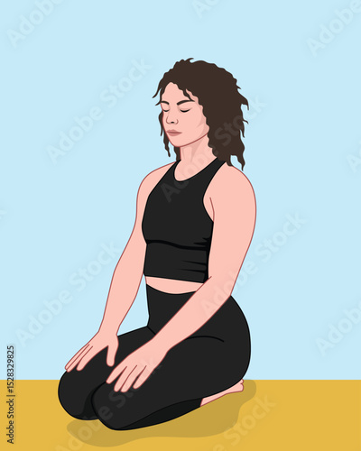 Young sexy girl doing yoga exercise for good health
