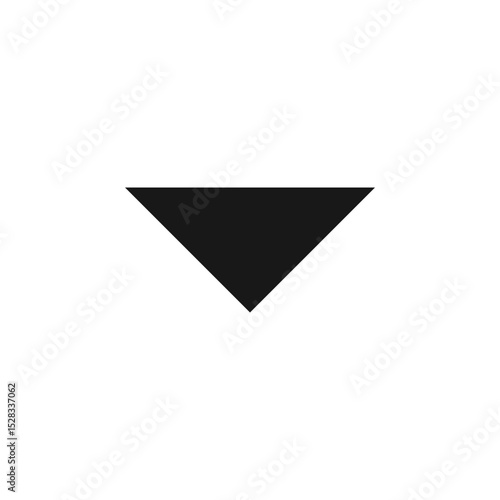 A simple black inverted triangle shape isolated on a white background in a minimalist style design Free Download A simple black inverted triangle shape isolated on a white background in a minimalist style design - GFXLoad