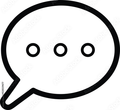 Chat Outline Icon: Talk Symbol

