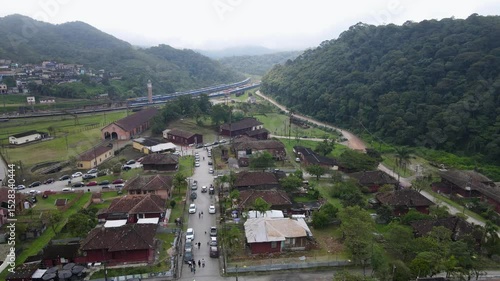 Wallpaper Mural village in the mountains Torontodigital.ca