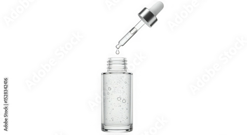 Facial Serum: Clear, Bubbling Essence, Dropper Bottle