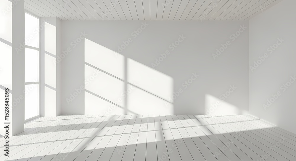 Obraz premium Bright Minimalist Interior: Clean Space for Creative Vision