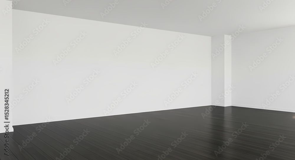 Fototapeta premium Minimalist Interior Design: Blank Canvas for Creativity and Modern Living