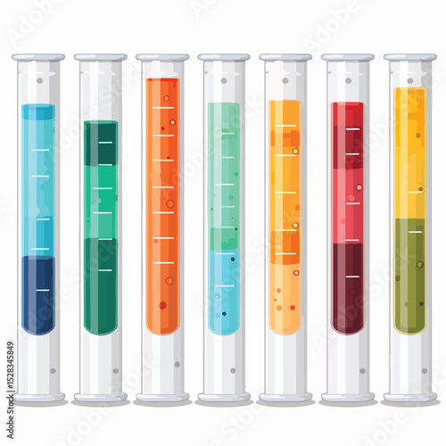 Professional Testing Tube Vector Illustration for Scientific Research and Laboratory Experiments