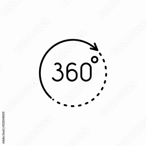 clock wise rotation icon sign vector