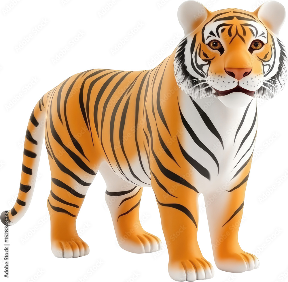 Obraz premium A stylized tiger illustration.