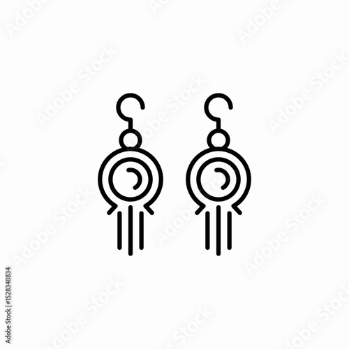 earrings jewellery icon sign vector