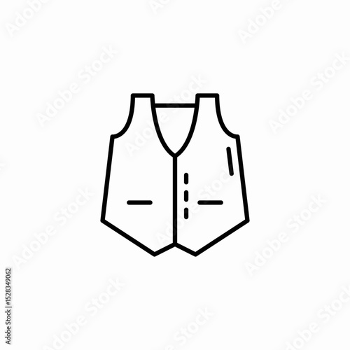 formal vest icon sign vector