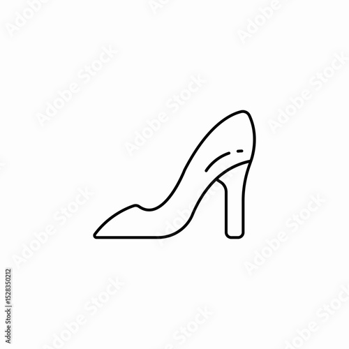 lady shoes highheels icon sign vector