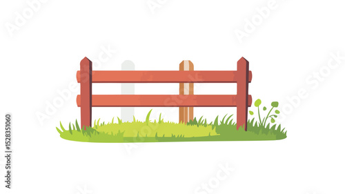Modern Fence Vector Icon Isolated for Design Integration and Conceptual Illustrations