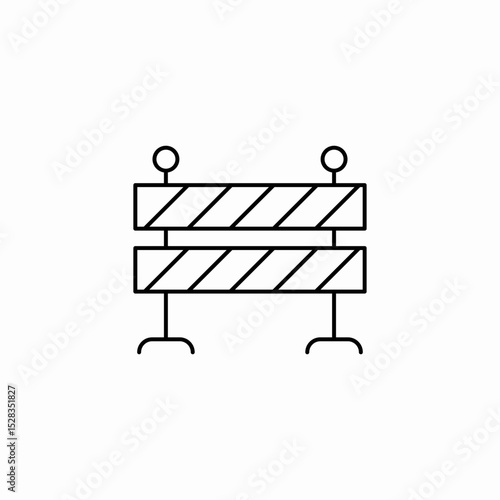 road barrier icon sign vector