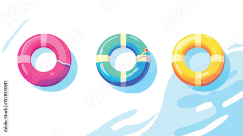 Lifebuoy Vector Isolated Illustration in White Background