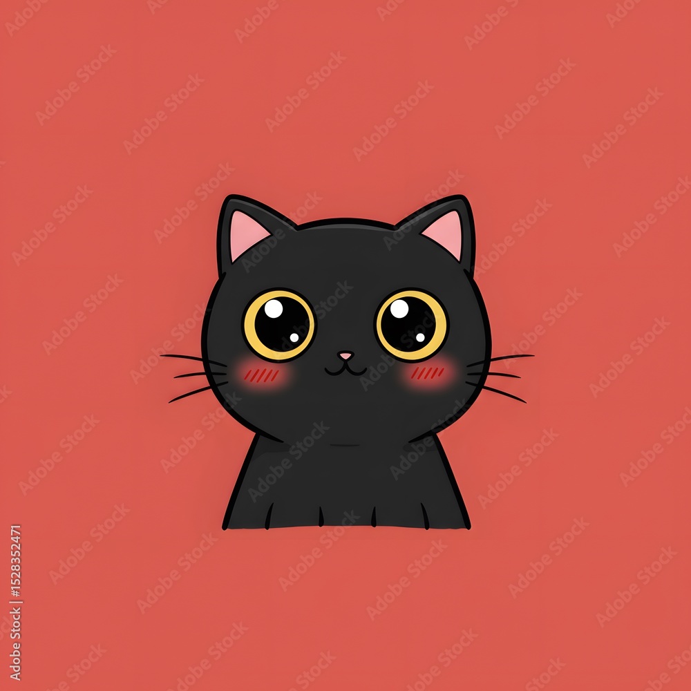 Fototapeta premium Adorable Black Kitty