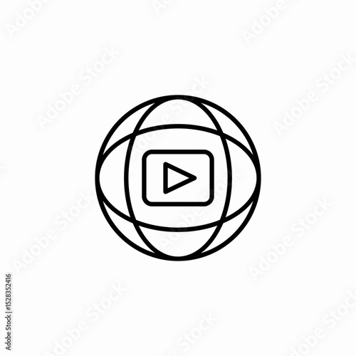 streaming video icon sign vector