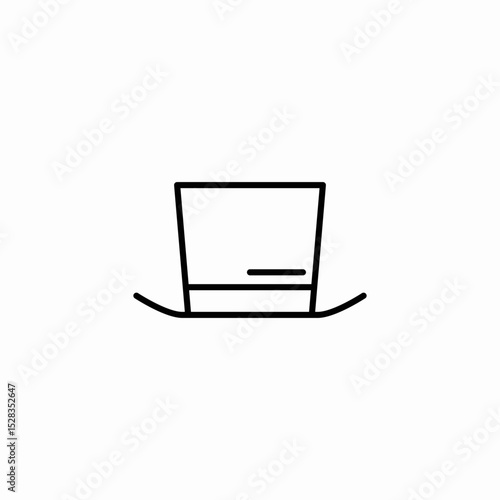 top hat icon sign vector