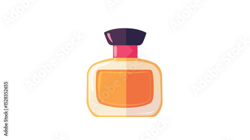 Elegant Perfume Bottle Vector Illustration for Beauty and Fragrance Products