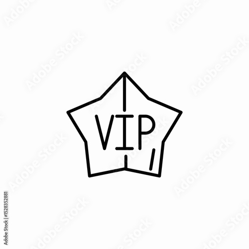 vip star icon sign vector