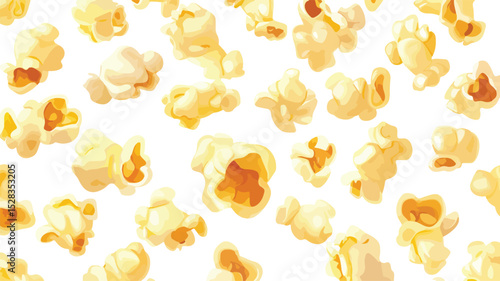 Seamless Popcorn Background Vector Illustration for Creative Design Projects