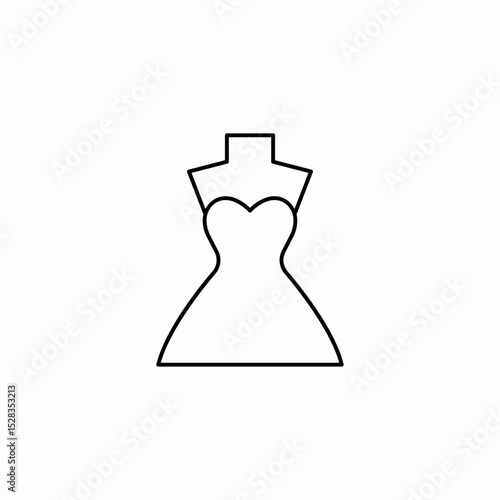 wedding dress icon sign vector