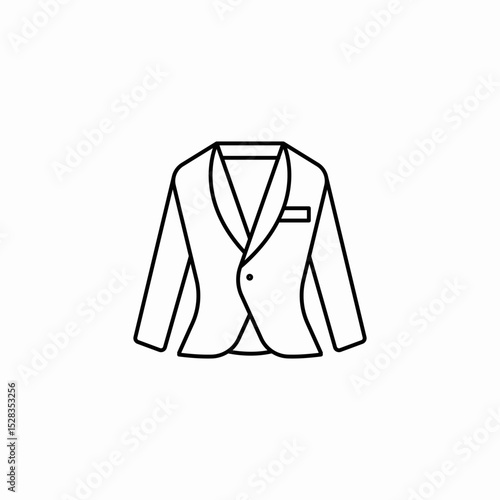 wedding groom jacket icon sign vector