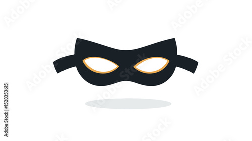 Sleek Thief Eye Mask Flat Icon Vector Illustration