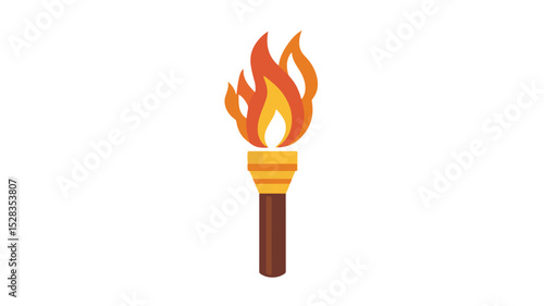 Bright Torch Icon Vector Illustration for Web and Print Design Projects