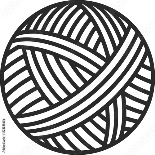 yarn ball knitting wool vector