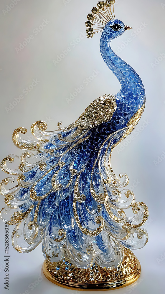 Obraz premium antique porcelain vase with blue and gold