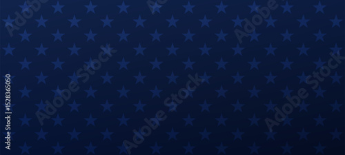 Blue background with faded star pattern. Abstract digital graphic design for patriotic events and independence day. Vector graphics.