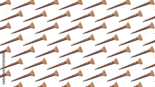 Oboe & Clarinet Pattern: Seamless Woodwind Instrument Vector