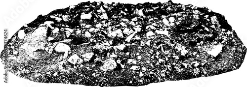 Brick rubble silhouette