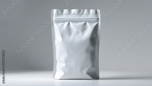 Food pail pouch packaging mockup isolated on white backgroud, 3d render illustration
