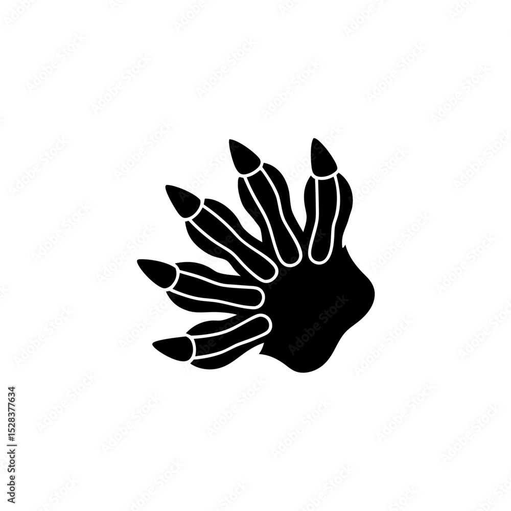 Fototapeta premium creative and simple minimal details Outline Claw mark icon vector