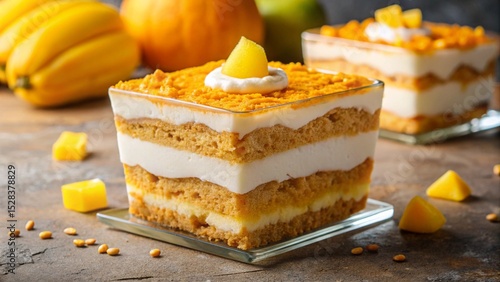 Mango float is a layered Filipino dessert made with graham crackers, cream, and mangoes.
